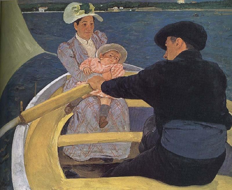 Mary Cassatt Floating boat oil painting picture